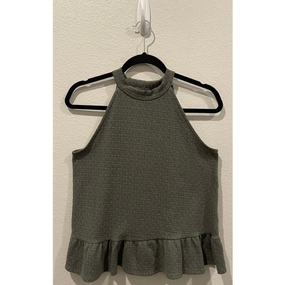 W5 Olive Green Halter Top